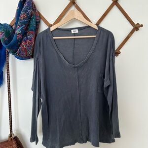 BKE Charcoal Long Sleeve Top